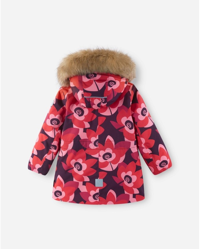 Bernumode | Reima: Reimatec winter jacket forgirl, Muurame (200 g) €104.96 




Waterproof, breathable winter jacket for kids. Very durable and windproof, as well as dirt-repellent. Slightly shaped cut.





This water- and windproof Reimatec kids' winter jacket is made from a dirt-repellent and breathable material that won't make your little one feel sweaty. All its seams have been sealed for a waterproof finish. The waist of this puffy design can be adjusted at the back, and the hem and cuffs are adjustable too. Thanks to the smooth lining, the jacket is easy to slide on. The removable hood, finished with a detachable faux-fur trim, combines with the reflective details to create even more of a functional finish. The zip pockets and inner chest pocket are perfect for storing kids' most prized possessions. This easy-wear kids' insulated jacket can also be tumble-dried.




• All seams sealed waterproof• Durable material• Smooth polyester lining• Warm insulation• Fellex® insulation• Safe, detachable and adjustable hood with detachable faux fur trim• Elastic cuffs• Two zip pockets• Inner chest pocket from size 116 onward• Adjustable waist and hem
Sustainability• bluesign® product• bluesign® approved main material, lining and insulation• Fluorocarbon-free water and dirt repellent finish BIONIC-FINISH®ECO• Contains certified recycled fibers• 100% recycled insulation• The fabric is digitally printed saving energy, water and colorants
