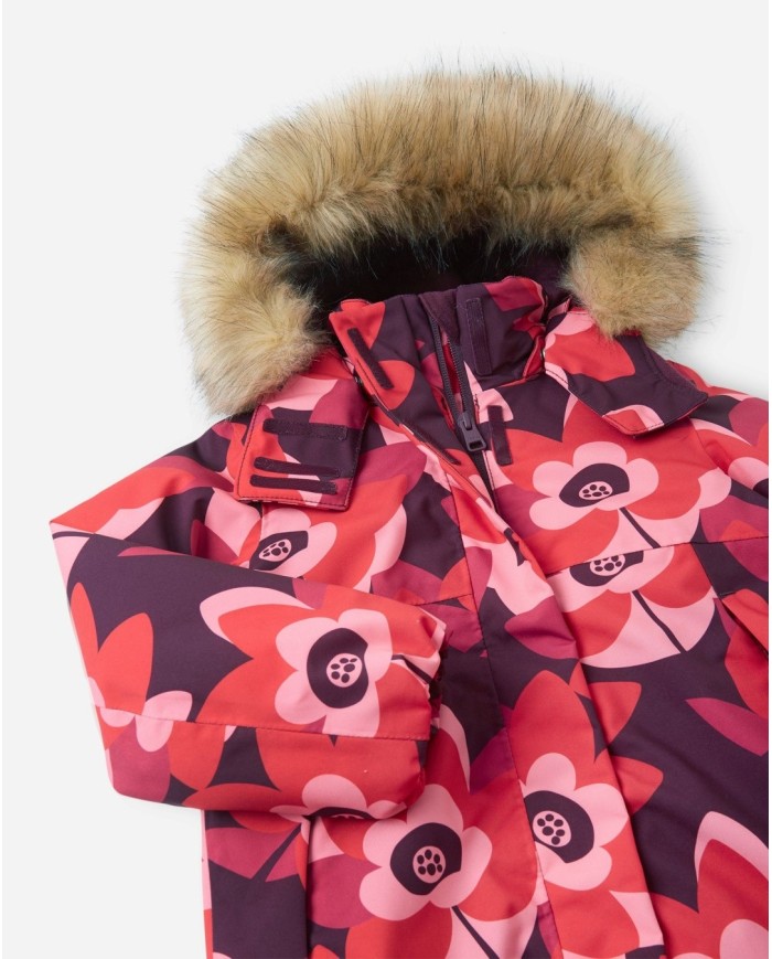 Bernumode | Reima: Reimatec winter jacket forgirl, Muurame (200 g) €104.96 




Waterproof, breathable winter jacket for kids. Very durable and windproof, as well as dirt-repellent. Slightly shaped cut.





This water- and windproof Reimatec kids' winter jacket is made from a dirt-repellent and breathable material that won't make your little one feel sweaty. All its seams have been sealed for a waterproof finish. The waist of this puffy design can be adjusted at the back, and the hem and cuffs are adjustable too. Thanks to the smooth lining, the jacket is easy to slide on. The removable hood, finished with a detachable faux-fur trim, combines with the reflective details to create even more of a functional finish. The zip pockets and inner chest pocket are perfect for storing kids' most prized possessions. This easy-wear kids' insulated jacket can also be tumble-dried.




• All seams sealed waterproof• Durable material• Smooth polyester lining• Warm insulation• Fellex® insulation• Safe, detachable and adjustable hood with detachable faux fur trim• Elastic cuffs• Two zip pockets• Inner chest pocket from size 116 onward• Adjustable waist and hem
Sustainability• bluesign® product• bluesign® approved main material, lining and insulation• Fluorocarbon-free water and dirt repellent finish BIONIC-FINISH®ECO• Contains certified recycled fibers• 100% recycled insulation• The fabric is digitally printed saving energy, water and colorants

