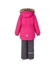 Bernumode | Lenne: Set RUBY  330 g +  150 g €87.87 Rough weather conditions of Estonia and the Nordic Countries, which make very high demands on children's clothing, are the foundation grounds of creating any new model. High-tech fabrics are used in order to fulfill all the requirements of the well-being of a happy child in any circumstance.Lenne's main goals in product development are safety, comfort, practicality and easy caring.
Active products are: light weighted, wind resistant and warm, breathable and water resistant, durable, safe, with exceptional design, easily cleanable.
Lenne is using Isosoft insulation material, which is presently the best new generation insulation which has a two times higher warmth maintenance coefficient and the technology applied in it allows for the volume of the insulation to be decreased four times in relation to the traditional insulation. Isosoft is rarely used in the manufacturing of childrens’ clothing due to its price. It ensures the unique comfort of warmth, it maintains warmth at the child’s skin and prevents the cold from entering inside, thanks to the unique micro-porous structure. Moreover, it allows the child to move freely and unhampered. The product’s great advantage is the fact that it effectively removes moisture to the outside, which additionally increases the comfort of use.Isosoft guarantees the effect of thermal insulation and lightness of the material through the special insulation components – these components are made up of thousands of individual fibres in the shape of a hollow tube. The material is as light as down and it is also very elastic – it returns to its original shape after compression or washing.
Water column: 5 000/10 000 mm
Breathable: 5 000/10 000 g/m2/24h
Girls’ winter set.
Weatherproof set with reflective print upper part is suitable for wearing in winter period 
Lenne girls’ winter set is water-, wind- and rainproof. The trousers with adjustable braces keep your child’s back warm even during active play.  The product design features reflective details, which make your child visible even in the darkest of winters. The safe snap-fastened hood detaches from the product if it gets stuck.
Our high-tech Active+ fabric has a waterproof membrane which prevents water from coming through the product. At the same time it has the ability to evaporate sweat. ◆Water resistance: water column 5 000/10 000 mm ◆Breathability: water vapour transmission rate 5 000/10 000 g/m²/24h ◆Wind resistance: air permeability 0 l/m²s ◆Water and soil reprellency: DWR coating (Durable Water Repellent)
EXTRA WARM ⁑⁑ insulation is the best choice for frosty weather. Breathable fabric keeps your child from sweating. Heat retaining capacity is much higher than in usual wadding. Offers wearers comfort and freedom of movement in -1..-30°C.
Cuff with soft fur lining. This unique detail for outdoor clothing protects your kids gentle skin from rubbing against strong and durable fabric. Prefer this irreplaceable solution when choosing an outdoor garment.
Loop for attaching the reflector.
 Bernumode | Lenne: Set RUBY  330 g +  150 g €87.87 Rough weather conditions of Estonia and the Nordic Countries, which make very high demands on children's clothing, are the foundation grounds of creating any new model. High-tech fabrics are used in order to fulfill all the requirements of the well-being of a happy child in any circumstance.Lenne's main goals in product development are safety, comfort, practicality and easy caring.
Active products are: light weighted, wind resistant and warm, breathable and water resistant, durable, safe, with exceptional design, easily cleanable.
Lenne is using Isosoft insulation material, which is presently the best new generation insulation which has a two times higher warmth maintenance coefficient and the technology applied in it allows for the volume of the insulation to be decreased four times in relation to the traditional insulation. Isosoft is rarely used in the manufacturing of childrens’ clothing due to its price. It ensures the unique comfort of warmth, it maintains warmth at the child’s skin and prevents the cold from entering inside, thanks to the unique micro-porous structure. Moreover, it allows the child to move freely and unhampered. The product’s great advantage is the fact that it effectively removes moisture to the outside, which additionally increases the comfort of use.Isosoft guarantees the effect of thermal insulation and lightness of the material through the special insulation components – these components are made up of thousands of individual fibres in the shape of a hollow tube. The material is as light as down and it is also very elastic – it returns to its original shape after compression or washing.
Water column: 5 000/10 000 mm
Breathable: 5 000/10 000 g/m2/24h
Girls’ winter set.
Weatherproof set with reflective print upper part is suitable for wearing in winter period 
Lenne girls’ winter set is water-, wind- and rainproof. The trousers with adjustable braces keep your child’s back warm even during active play.  The product design features reflective details, which make your child visible even in the darkest of winters. The safe snap-fastened hood detaches from the product if it gets stuck.
Our high-tech Active+ fabric has a waterproof membrane which prevents water from coming through the product. At the same time it has the ability to evaporate sweat. ◆Water resistance: water column 5 000/10 000 mm ◆Breathability: water vapour transmission rate 5 000/10 000 g/m²/24h ◆Wind resistance: air permeability 0 l/m²s ◆Water and soil reprellency: DWR coating (Durable Water Repellent)
EXTRA WARM ⁑⁑ insulation is the best choice for frosty weather. Breathable fabric keeps your child from sweating. Heat retaining capacity is much higher than in usual wadding. Offers wearers comfort and freedom of movement in -1..-30°C.
Cuff with soft fur lining. This unique detail for outdoor clothing protects your kids gentle skin from rubbing against strong and durable fabric. Prefer this irreplaceable solution when choosing an outdoor garment.
Loop for attaching the reflector.