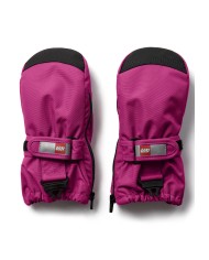 Bernumode | LEGO® Wear: Kids' waterprooof mittens with membrane, LWARIPO 703 €26.00 LEGO® mittens for little boys and girlsIt can be quite a job to put on gloves or mittens on the little ones. That is why there is a long zipper along the inner side of the mitten to ease putting them on and taking them off.WHY YOU WILL LOVE THE MITTENS    The TEC mittens are made in a 100% windproof, waterproof, and breathable material    The LEGO® mitten has an ergonomic fit and a PU anti-slip material on the palms for a better grip    There is a practical YKK zipper along the inseam, so that the mittens are easier to put on and take off the little hands – and to zip over the sleeve openingElasticated wrist with a reflector and hook and loop closure for an optimum fit. The PLAY mitten entry is also elasticated to keep snow out. They have a waterproof and breathable Fan-Tex membrane between the inner and outer layer which makes them 100% waterproof. The inner layer is a snug and insulating Thinsulate material.Safety break-away buckle for attaching the mittens to a snowsuit or jacket sleeve. The buckle releases when pulling the mittens, so that your child does not get stuck on anything.​Choose between many lovely colours.