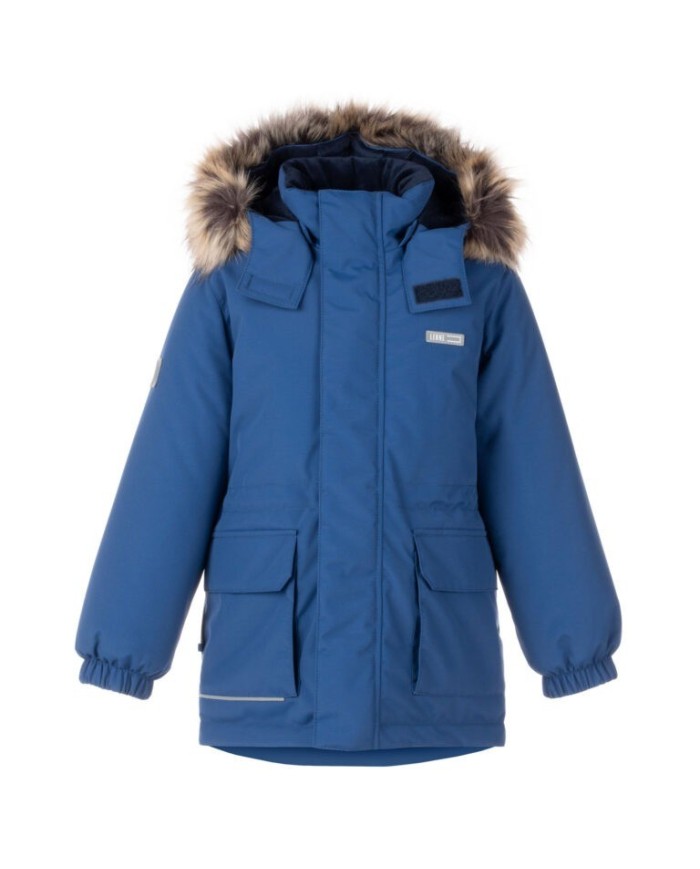 Bernumode | Lenne: Jacket/Parka EDDY 250 g €84.56 Water column: 10 000 mm
Breathable: 10 000 g/m²/24h
Water and soil reprellency: DWR coating (Durable Water Repellent)
BEST SELLER! Boys’ winter parka with luxurious fur
Parka made of highly durable fabric with extra warm wadding!

The childrens’ parka is longer in the back and made of highly waterproof and breathable ActivePlus fabric, which ensures maximum comfort at all times. The waterproof surface of the fabric protects from wind, rain and snow, does not become deformed and handles regular washing, maintaining its initial qualities. The design of the parka features reflective details, which make your child visible even in the darkest of winters. The safe snap-fastened hood detaches from the product if it gets stuck.