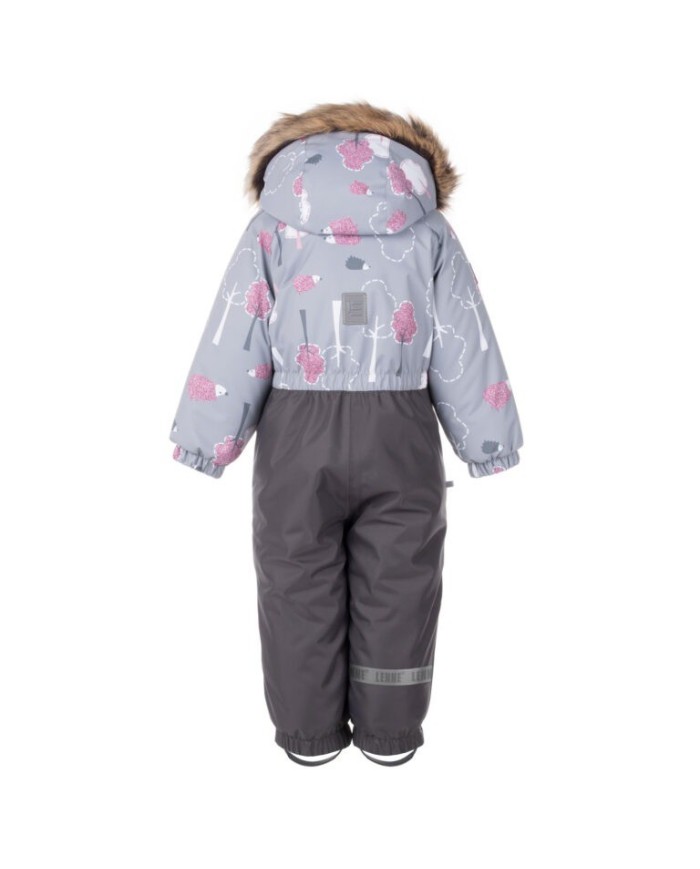 Bernumode | Lenne: Baby overall JESSE 250 g €72.66 
The high-tech Active+ fabric provides maximum protection even in the most changeable weather – its membrane is waterproof yet breathable, allowing moisture to escape from the body. With a waterproof rating of 10,000 mm, breathability of 10,000 g/m²/24 h, windproof performance, and a DWR-treated water-repellent surface, it keeps the wearer warm and dry in any situation.
EXTRA WARM – perfect for extreme cold, down to –30 °C. Keeps warm while breathable materials help prevent overheating. The padding is made from recycled materials.
Additional insulation on the back of the pants. Whether your child is enjoys long walks in the stroller or snow sledding then the double insulation is just for you!
Bottom seams of the overall are taped for extra protection from moisture.
Soft fur in the collar, hood and sleeve ends protects the delicate skin from rubbing, making the product extra comfortable.
Loop for attaching the reflector.

Overall made of weatherproof Active+ fabric with extra warm wadding and double lining in the bum section.

Comfortable and weatherproof patterned winter overall is perfect for daily wear. The overall is made of high-quality unrestrictive fabric. Overalls have always been the most preferred winter clothes in nursery schools. The overall is comfortable to wear, as the all-in-one winter suit does not shift even when the child does somersaults in the snow. The overall has a zippered pocket that is perfect for keys or a pack of tissues. The overall’s reflective details keep your child visible even in the darkest of winters. The adjustable, detachable elastic ankle loops keep the trouser legs securely on the shoes. The safe snap-fastened hood detaches from the product if it gets stuck.




