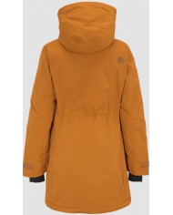 Bernumode | DIDRIKSONS: Ziemas Jaka/Parka CIANA 240 g 198,35 € Ciana ir klasiska, vatēta parke ar sportisku izskatu ikdienas lietošanai. Aiz muguras daļas un kapuces iekšpusē ir silts un patīkams “sherpa” materiāls komfortam un siltumam. Tā ir pilnībā vēja necaurlaidīga un ūdensizturīga ar līmētām šuvēm, kā arī tai ir standarta piegriezums ar viegli pieguļošu siluetu.
Viduklis un piedurkņu gali ir regulējami. Pilna garuma divvirzienu rāvējslēdzējs priekšpusē ar aizsargājošu vēja līstīti. Ciana ir divas priekšējās kabatas ar pogām un sānu atverēm, kā arī atstarojoša lente labajā priekšējā kabatā. Viena krūšu kabata ar ūdensizturīgu rāvējslēdzēju, viena kabata ar rāvējslēdzēju zem aizsarglīstītes un viena iekšējā sieta kabata. Labajā priekšējā kabatā ir atstarojoša lente, kuru var izvilkt pēc nepieciešamības. Pildījums ir izgatavots no pārstrādātām šķiedrām, bet odere krāsota, izmantojot Solution Dye tehnoloģiju, kas ietaupa līdz pat 80% ūdens salīdzinājumā ar tradicionāli krāsotu poliestera/poliamīda audumu. PFC nesaturošs ūdeni atgrūdošs pārklājums.
Dizainēts Zviedrijā, ražots Ķīnā.
Art.nr.: 504306


Ūdens kolonna: 10 000 mm


Elpojamība: 7 000 g/m²/24 h


Pildījums: 240 g/m²


Materiāli


Odere 1:100% poliamīds


Odere 2:100% poliesters


Pildījums:100% poliesters7000 g/m²/24 h, ASTM E-96 BW standarts


Virs audums:100% poliamīdsDRY-10, visas šuves līmētas


Poliamīds ir sintētisks materiāls, ko izmanto apģērbos, kam nepieciešama ūdensatgrūšana, vieglums, elpojamība vai spēja novadīt mitrumu — atsevišķi vai kombinācijā, atkarībā no apģērba funkcijas. Par konkrētā izstrādājuma īpašībām skatiet aprakstu.
Poliesters ir sintētisks materiāls, ko izmanto apģērbos, kam nepieciešama ūdensatgrūšana, vieglums, elpojamība vai mitruma novadīšana — atsevišķi vai kopā. Konkrētās īpašības norādītas izstrādājuma aprakstā.
Apģērba materiāls nosaka tā īpašības un funkcijas.
Kopšana


Mazgāt veļasmašīnā 40°C maigajā režīmā


Nebalināt


Nežāvēt veļas žāvētājā


Gludināt zemā temperatūrā


Ķīmiskā tīrīšana nav atļauta


