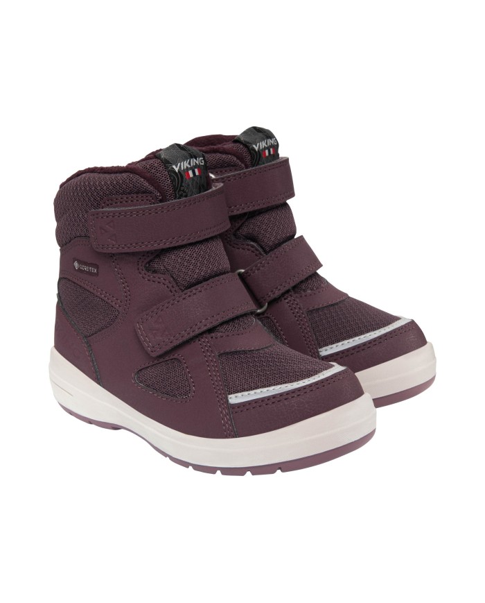 Bernumode | Viking: Spro Warm GTX 2V - Kids GORE-TEX Protected Winter Boots €44.32 Details: •Waterproof with GORE-TEX; •Insole with higher insulation; •Ease the slide in w/pull tab; •Additional toe reinforcement; •Ease the slide in w/pull tab; •Strap suitabel sole.
Spro Warm GTX is a versatile winter performer, durably constructed to handle rain, snow, and slush Spro Warm GTX is made from reinforced abrasion-resistant synthetic textiles that offer protection and comfort throughout the day An insulated inner liner and waterproof membrane keep toes warm and dry Spro Warm GTX has a mudguard and toe reinforcements that increase durability and protect active kids The colorful rubber sole provides excellent traction when needed.
Size table

 


Size
cm


23
15,4


24
16


25
16,7


26
17,3


27
18


28
18,7


29
19,3


30
20


31
20,7


32
21,4


33
22,1


