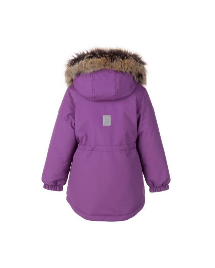 Bernumode | Lenne: Jacket/Parka MAYA 330 g €82.58 
Parka made of highly durable fabric with extra warm wadding!
The childrens’ parka is longer in the back and made of highly waterproof and breathable ActivePlus fabric, which ensures maximum comfort at all times. The waterproof surface of the fabric protects from wind, rain and snow, does not become deformed and handles regular washing, maintaining its initial qualities. Adjustable waist gives perfect fit to a growing child. The design features reflective details, which make your child visible even in the darkest of winters. Safe snap-fastened hood detaches from the product if it gets stuck.
The high-tech Active+ fabric provides maximum protection even in the most changeable weather – its membrane is waterproof yet breathable, allowing moisture to escape from the body. With a waterproof rating of 10,000 mm, breathability of 10,000 g/m²/24 h, windproof performance, and a DWR-treated water-repellent surface, it keeps the wearer warm and dry in any situation. PFC-free water-repellent finish
EXTRA WARM – perfect for extreme cold, down to –30 °C. Keeps warm while breathable materials help prevent overheating. The padding is made from recycled materials.
Adjustable waist for better fit. Great way to accentuate waistline or make bigger size fit better.
Soft fur in the collar, hood and sleeve ends protects the delicate skin from rubbing, making the product extra comfortable.
Loop for attaching the reflector.
