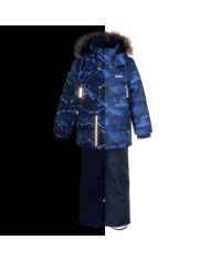 Bernumode | Lenne: Set CITY  330 g +  150 g €101.75 Rough weather conditions of Estonia and the Nordic Countries, which make very high demands on children's clothing, are the foundation grounds of creating any new model. High-tech fabrics are used in order to fulfill all the requirements of the well-being of a happy child in any circumstance.Lenne's main goals in product development are safety, comfort, practicality and easy caring.
Active products are: light weighted, wind resistant and warm, breathable and water resistant, durable, safe, with exceptional design, easily cleanable.
Lenne is using Isosoft insulation material, which is presently the best new generation insulation which has a two times higher warmth maintenance coefficient and the technology applied in it allows for the volume of the insulation to be decreased four times in relation to the traditional insulation. Isosoft is rarely used in the manufacturing of childrens’ clothing due to its price. It ensures the unique comfort of warmth, it maintains warmth at the child’s skin and prevents the cold from entering inside, thanks to the unique micro-porous structure. Moreover, it allows the child to move freely and unhampered. The product’s great advantage is the fact that it effectively removes moisture to the outside, which additionally increases the comfort of use.Isosoft guarantees the effect of thermal insulation and lightness of the material through the special insulation components – these components are made up of thousands of individual fibres in the shape of a hollow tube. The material is as light as down and it is also very elastic – it returns to its original shape after compression or washing.
Water column: 5 000/10 000 mm
Breathable: 5 000/10 000 g/m2/24h
Weatherproof set with reflective print upper part is suitable for wearing in winter period 
Lenne boys’ winter set is water-, wind- and rainproof. The trousers with adjustable braces keep your child’s back warm even during active play.  The product design features reflective details, which make your child visible even in the darkest of winters. The safe snap-fastened hood detaches from the product if it gets stuck.
Our high-tech Active+ fabric has a waterproof membrane which prevents water from coming through the product. At the same time it has the ability to evaporate sweat. ◆Water resistance: water column 5 000/10 000 mm ◆Breathability: water vapour transmission rate 5 000/10 000 g/m²/24h ◆Wind resistance: air permeability 0 l/m²s ◆Water and soil reprellency: DWR coating (Durable Water Repellent)
EXTRA WARM ⁑⁑ insulation is the best choice for frosty weather. Breathable fabric keeps your child from sweating. Heat retaining capacity is much higher than in usual wadding. Offers wearers comfort and freedom of movement in -1..-30°C.
Cuff with soft fur lining. This unique detail for outdoor clothing protects your kids gentle skin from rubbing against strong and durable fabric. Prefer this irreplaceable solution when choosing an outdoor garment.

Loop for attaching the reflector.
