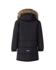 Bernumode | Lenne: Weatherproof Winter Coat for Active Youth, SCOTY 250 g €104.93 The high-tech Active fabric provides perfect protection in any weather – its membrane is waterproof yet breathable, allowing moisture to escape from the body. With a waterproof rating of 5000 mm, breathability of 5000 g/m²/24 h, windproof performance, and a DWR-treated water-repellent surface, it keeps you warm and dry in all conditions. PFC-free water-repellent finish.

EXTRA WARM – perfect for extreme cold, down to –30 °C. Keeps warm while breathable materials help prevent overheating. The padding is made from recycled materials.The Solid-Colored Le-Company Winter Coat for Boys is a Firm Favorite among Youngsters!
Soft fur in the collar, hood and sleeve ends protects the delicate skin from rubbing, making the product extra comfortable.
Warm and cozy lining that provides exceptional comfort and adds a touch of elegance to the garment. Perfect for cold days when you want both warmth and softness.
Loop for attaching the reflector.
This stylish and practical boys’ winter coat is made from weatherproof Active fabric. The fabric with a waterproof coating protects against wind, rain, and snow, retains its shape, and withstands regular washing while maintaining its original properties. The jacket features two zippered pockets on the front, and the hood is detachable with snaps. Reflective details are incorporated into the jacket’s design. The cuffs are adjustable with Velcro fasteners.
