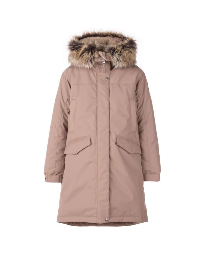 Bernumode | Lenne: Jacket/Parka BETH 250 g €105.72 Water column: 10 000 mm
Breathable: 10 000 g/m²/24h
Water and soil reprellency: DWR coating (Durable Water Repellent)
Le-Company girls’ winter parka
Warm and beautiful winter parka made of weatherproof ActivePlus fabric.
Solid-colour winter parka’s simple design is made special by cool fur-trimmed hood and foldable elongated collar. Parka is made of highly waterproof and breathable ActivePlus fabric, which ensures maximum comfort at all times. The waterproof surface of the fabric protects from wind, rain and snow, does not become deformed and handles regular washing, maintaining its initial qualities. The front of the parka features two deeper sidepockets and two upper diagonal pockets with zippers. Sleeves are adjustable by snap-fasteners.
The high-tech Active+ fabric provides maximum protection even in the most changeable weather – its membrane is waterproof yet breathable, allowing moisture to escape from the body. With a waterproof rating of 10,000 mm, breathability of 10,000 g/m²/24 h, windproof performance, and a DWR-treated water-repellent surface, it keeps the wearer warm and dry in any situation. PFC-free water-repellent finish.
EXTRA WARM – perfect for extreme cold, down to –30 °C. Keeps warm while breathable materials help prevent overheating. The padding is made from recycled materials.
Loop for attaching the reflector.



