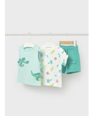 Bernumode | Mayoral: 3 daļu zēnu komplekts (T-krekls, T-krekls bez piedurknēm, šorti) 25,54 € 