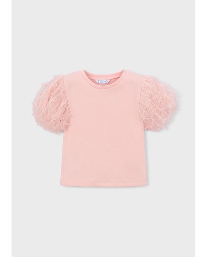 Bernumode | Mayoral: Футболка на девочку с которким рукавом из тюля 18,18 € 
