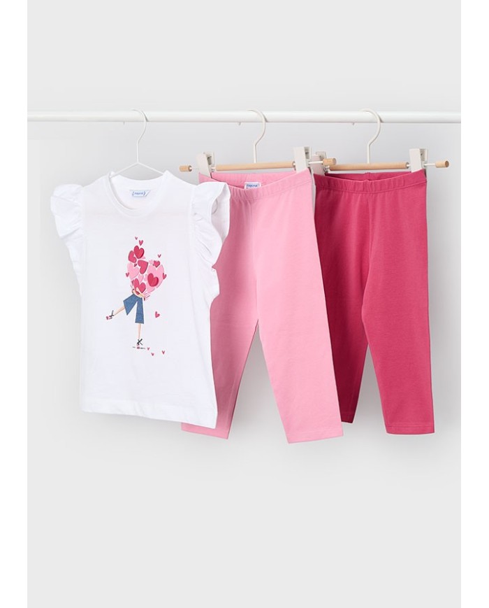 Bernumode | Mayoral: Apģērbu komplekts meitenei (T-krekls un 2 legingu pāri) 30,17 € 