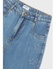 Bernumode | Mayoral: Широкие джинсы на девочку 30,17 € Брюки-клёш для девочки, широкие внизу. Регулируемая эластичная резинка с пуговицами внутри пояса для лучшей посадки. Удобная и универсальная джинсовая ткань для повседневных образов. Функциональные передние карманы. Функциональные задние карманы.