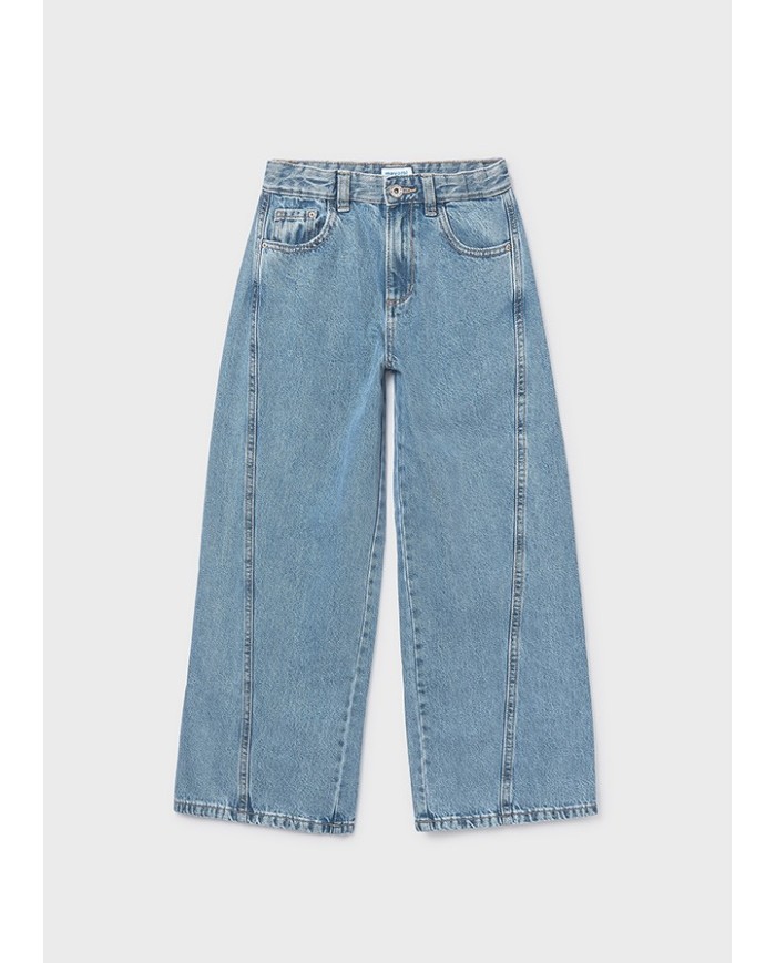 Bernumode | Mayoral: Широкие джинсы на девочку 27,19 € Брюки-клёш для девочки, широкие внизу. Регулируемая эластичная резинка с пуговицами внутри пояса для лучшей посадки. Удобная и универсальная джинсовая ткань для повседневных образов. Функциональные передние карманы. Функциональные задние карманы.