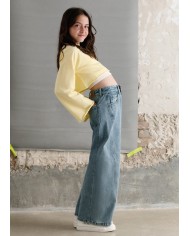 Bernumode | Mayoral: Широкие джинсы на девочку 27,19 € Брюки-клёш для девочки, широкие внизу. Регулируемая эластичная резинка с пуговицами внутри пояса для лучшей посадки. Удобная и универсальная джинсовая ткань для повседневных образов. Функциональные передние карманы. Функциональные задние карманы.