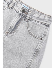 Bernumode | Mayoral: Wide jeans for girls €27.19 Flared-style trousers for girls, wide at the hem. Adjustable elastic waistband with buttons on the inside for a better fit. Comfortable and versatile denim fabric, ideal for everyday outfits. Functional front pockets. Functional back pockets.
