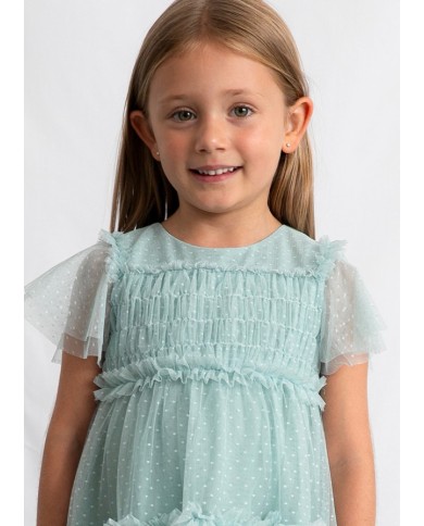 Mayoral: Tulle plumeti dress for girl