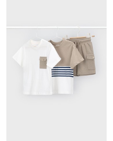 Mayoral: 3-Piece Boy’s Set (T-Shirt, Sleeveless T-Shirt, Shorts)