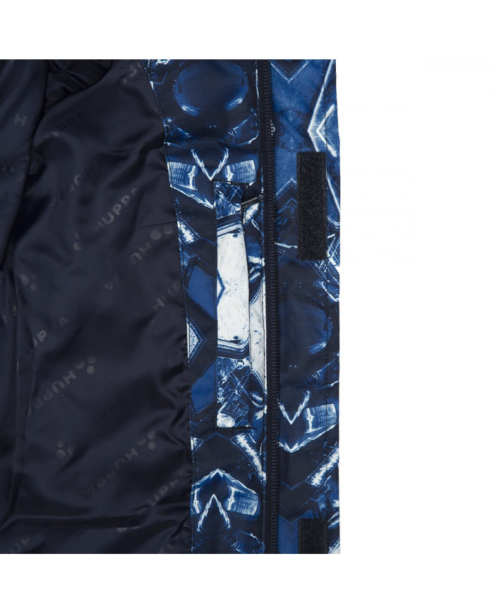 Bernumode | Huppa: DANTE 1 Boys' set 300g + 160g €75.15 Rough weather conditions of Estonia and the Nordic Countries, which make very high demands on children's clothing, are the foundation grounds of creating any new model. High-tech fabrics are used in order to fulfill all the requirements of the well-being of a happy child in any circumstance.Huppa's main goals in product development are safety, comfort, practicality and easy caring.

Water column: 10 000 mm
Breathable: 10 000 g/m²/24h
Technical fabric. Taffeta lining. Windproof. Reflective details. Taped seams. Inside chest pocket with zipper. Zippered pockets. Detachable hood. Elastic band on cuffs. Elastic suspenders. No inseam. Pants inner snowcuff. Adjustable leg ends. Elastic drawcords + adjustor. Main material on bottom lining side. Regulation on leg ends.
