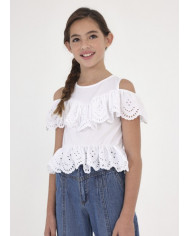 Bernumode | Mayoral: Eyelet knit blouse €15.12 Size guide:8 years = 128cm10 years = 140cm12 years = 152cm14 years = 157cm (girl)/160 cm (boy)16 years = 162cm (girl)/166 cm (boy)18 years = 167cm (girl)/172 cm (boy)