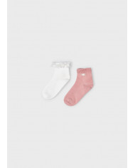 Bernumode | Mayoral: Set 2 socks €5.90 Size guide:
2 years (92 cm)        19-22 (13,6 cm)
4 years (104 cm)       23-26 (16,8 cm)
6 years (116 cm)       27-31 (19,1 cm)
8 years (128 cm)       32-35 (20,4 cm)
10 years (140 cm)     35-36 (21,6 cm)
12 years (152 cm)     36-37 (22,8 cm)
14 years (158 cm)     37-38 (23,5 cm)
16 years (164 cm)     39-40 (24,7 cm)
18 years (170 cm)     41-42 (25,3 cm)