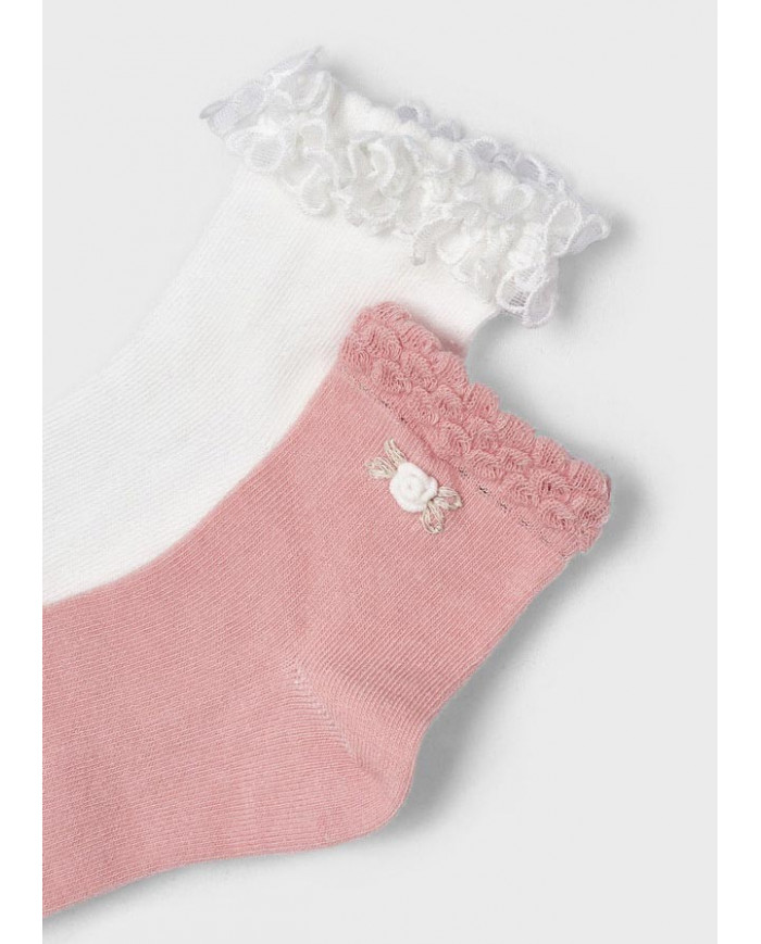 Bernumode | Mayoral: Комплект носков (2 пары) 5,90 € Размерная сетка:
2 г. (92 см)        19-22 (13,6 см)
4 г. (104 см)       23-26 (16,8 см)
6 л. (116 см)       27-31 (19,1 см)
8 л. (128 см)       32-35 (20,4 см)
10 л. (140 см)     35-36 (21,6 см)
12 л. (152 см)     36-37 (22,8 см)
14 л. (158 см)     37-38 (23,5 см)
16 л. (164 см)     39-40 (24,7 см)
18 л. (170 см)     41-42 (25,3 см)

