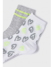 Bernumode | Mayoral: Комплект носков (2 пары) 4,41 € Размерная сетка:
2 г. (92 см)        19-22 (13,6 см)
4 г. (104 см)       23-26 (16,8 см)
6 л. (116 см)       27-31 (19,1 см)
8 л. (128 см)       32-35 (20,4 см)
10 л. (140 см)     35-36 (21,6 см)
12 л. (152 см)     36-37 (22,8 см)
14 л. (158 см)     37-38 (23,5 см)
16 л. (164 см)     39-40 (24,7 см)
18 л. (170 см)     41-42 (25,3 см)

